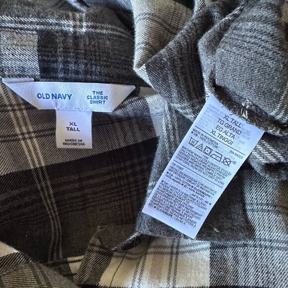 NWOT โ Old Navy Classic Plaid Flannel Shirt XL-Tall - Picture 11 of 11